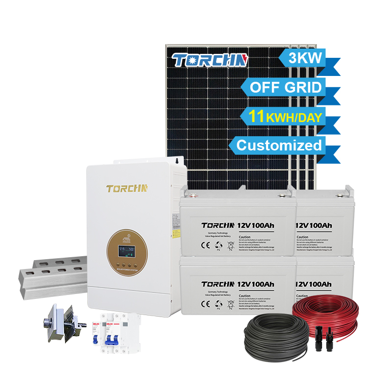 Fonctionnalité du système solaire 3 kW hors réseau